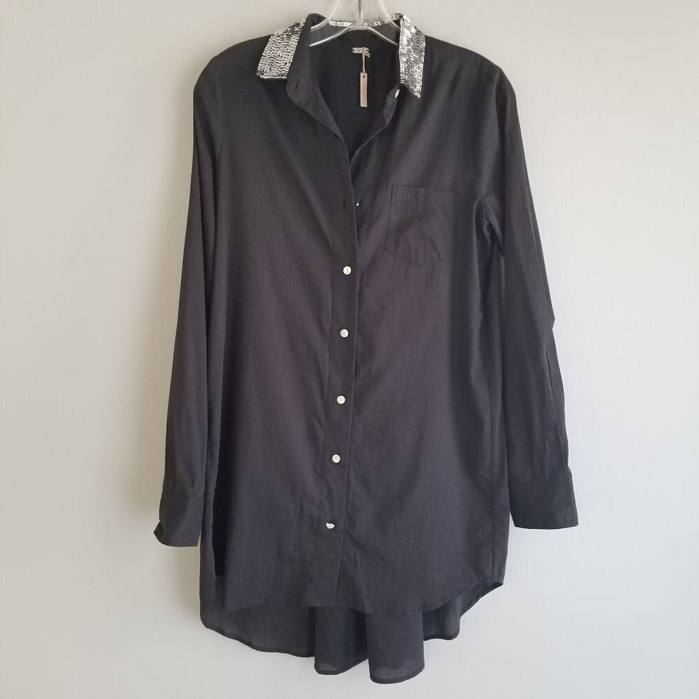 Chan Luu Long Sleeve Blouse--Black